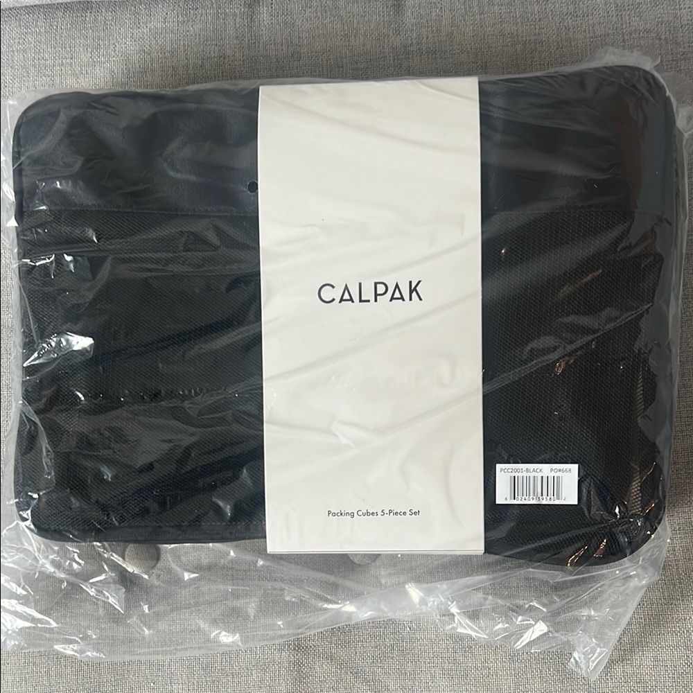 Calpak 5-Piece Packing Cubes Black NWT
